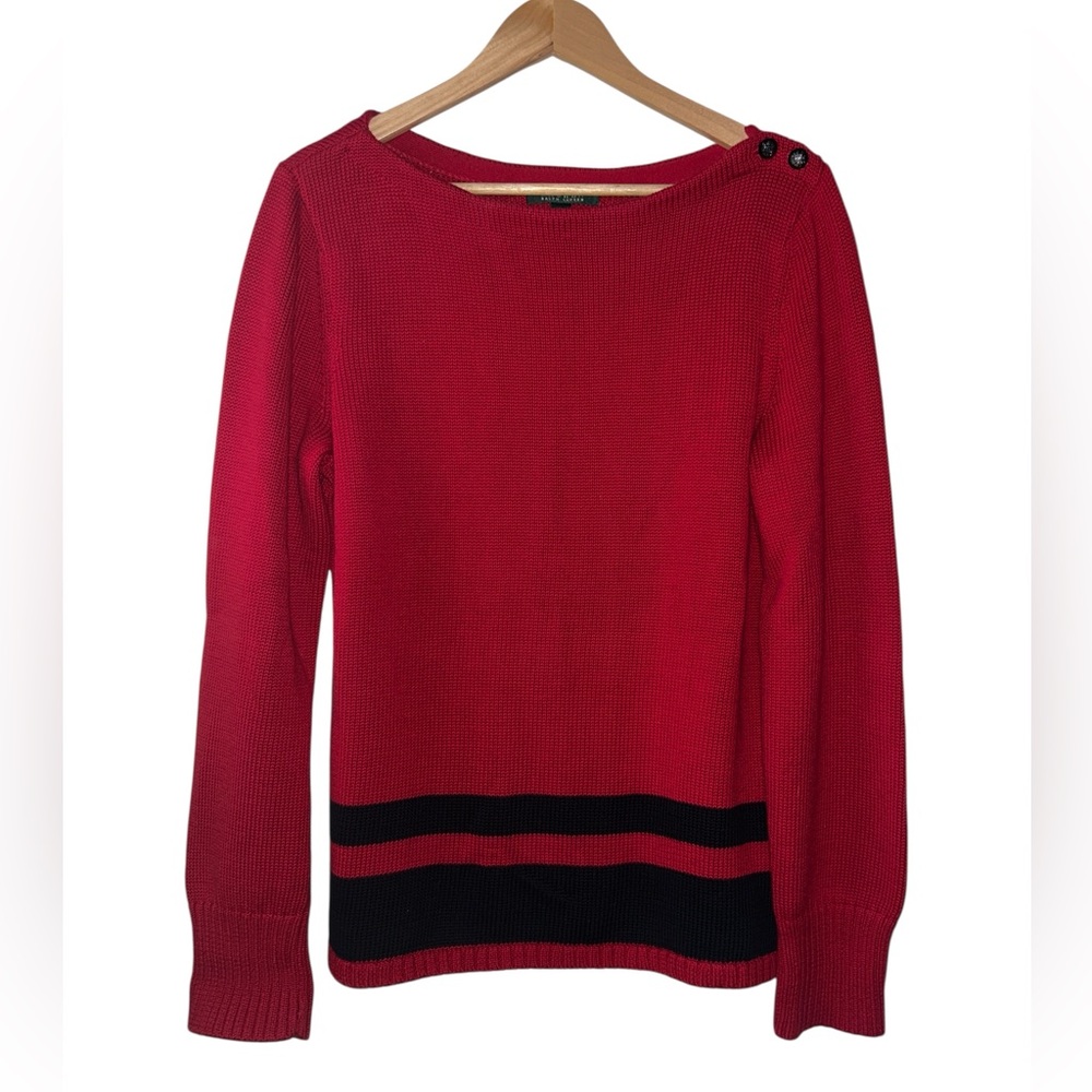 Lauren Ralph Lauren Tomato Girl Knit Sweater Women’s XL 100% Cotton
